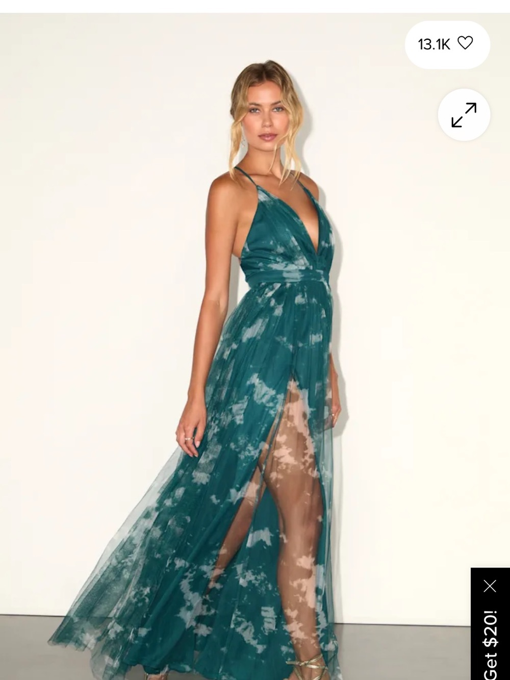 Elegant Moment Emerald Green Tie-Dye Backless Maxi Dress